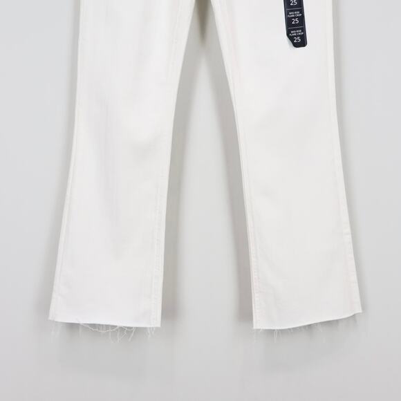 NWT J. Crew Factory Mid-Rise Flare Crop Signature Stretch Denim White Size 25 - Picture 5 of 9